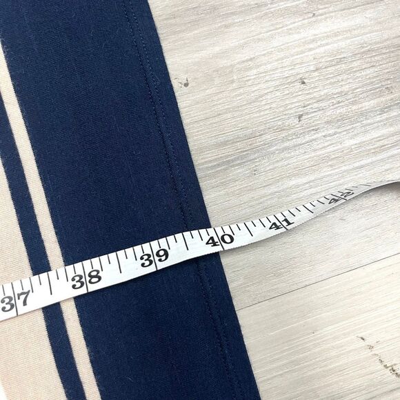 Max Studio Skirt Women’s Large Navy Blue and Beige Striped Fold-over Maxi NWT - Picture 7 of 7